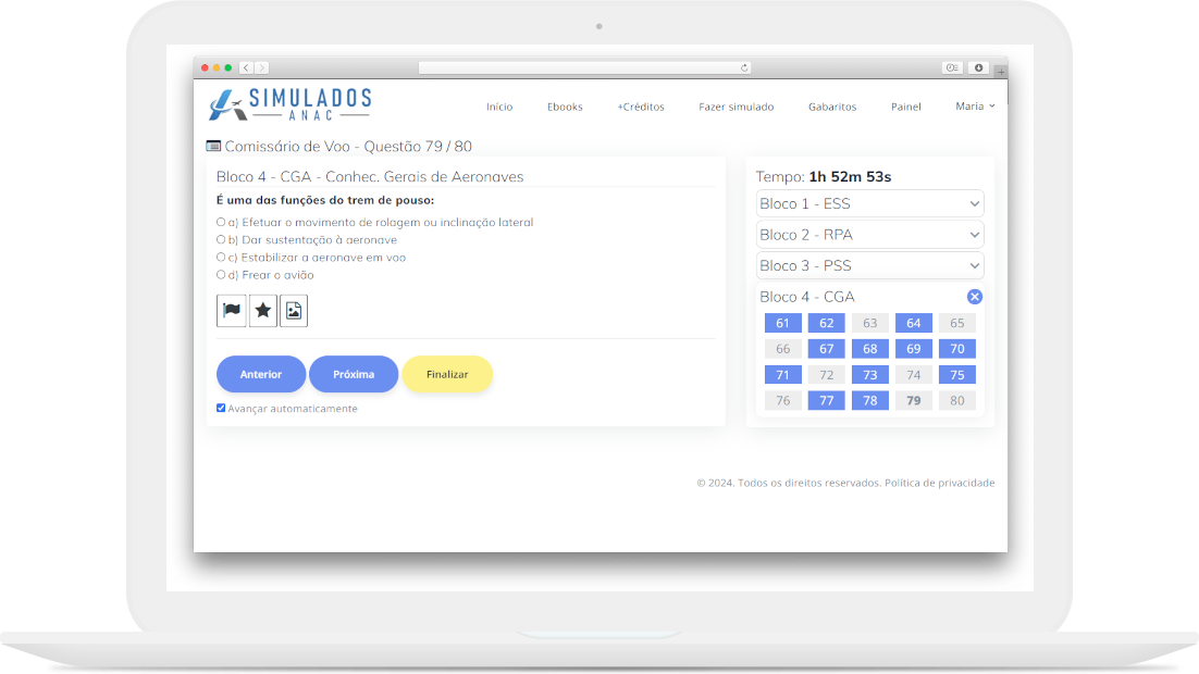 Plataforma Simulados ANAC