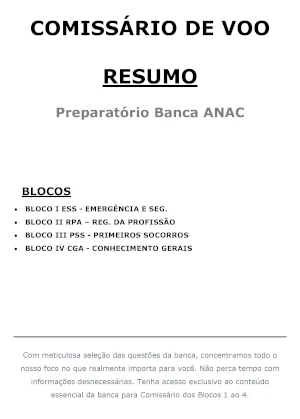 Resumo Comissário de Voo