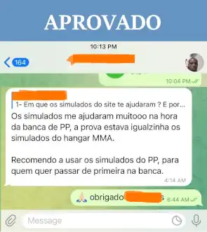 Depoimento de aluno aprovado