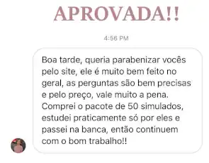 Depoimento de aluno aprovado