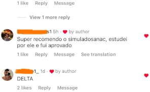 Depoimento de aluno aprovado