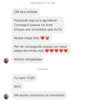 Depoimento de aluno aprovado