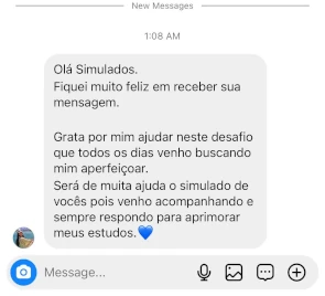 Depoimento de aluno aprovado