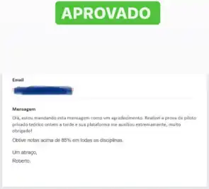 Depoimento de aluno aprovado