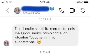 Depoimento de aluno aprovado