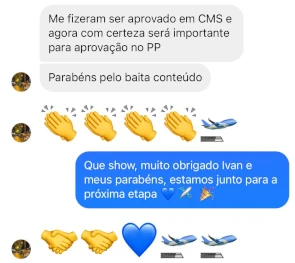 Depoimento de aluno aprovado