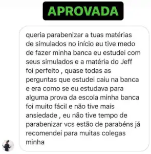 Depoimento de aluno aprovado